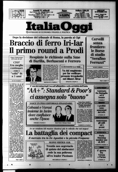 Italia oggi : quotidiano di economia finanza e politica